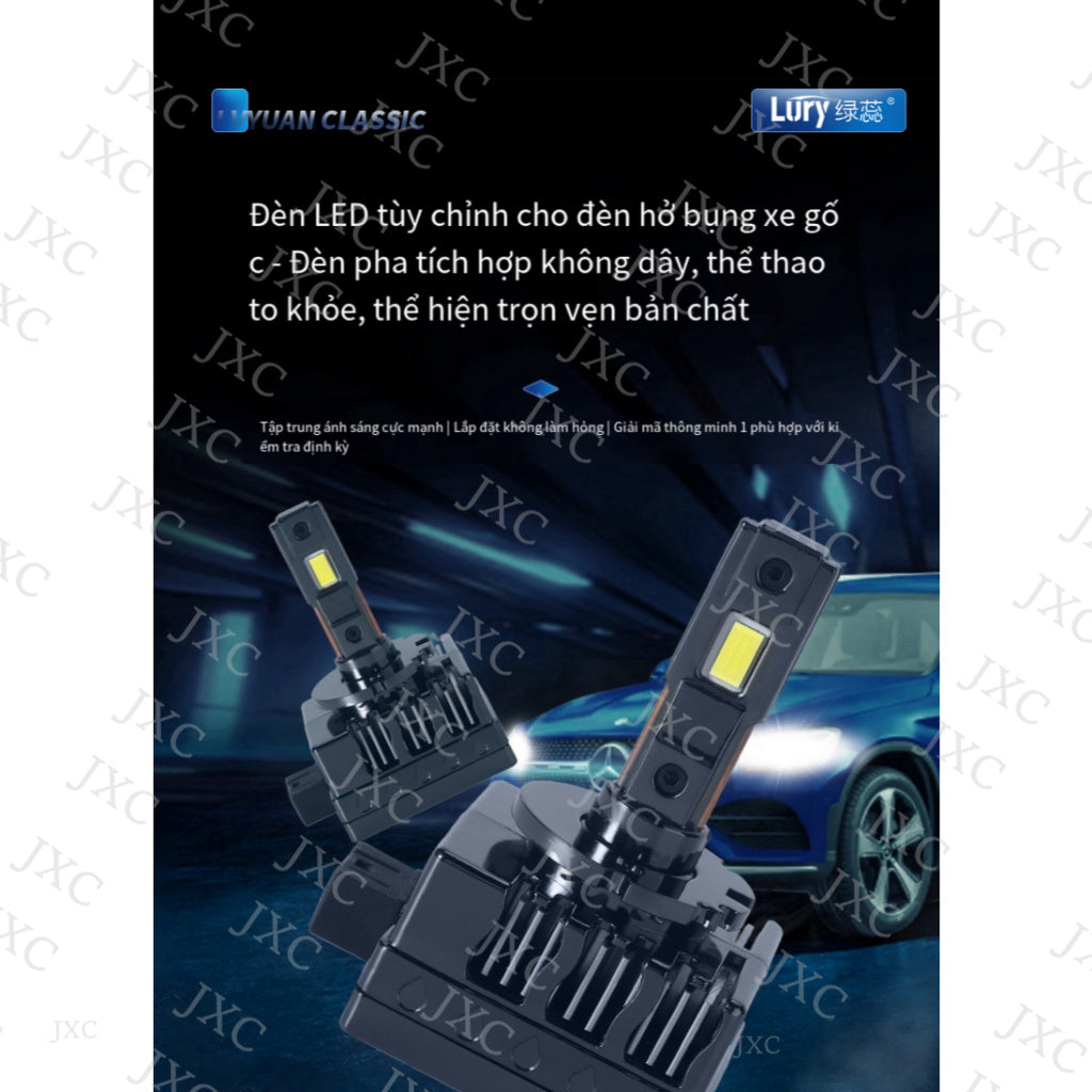 D-2PCS Car HID To LED Headlight Bulb  For Car LED Headlight Bulbs Plug And Play Canbus Error Free 6500K White D1 D2 D2 D3 D4 D4 D5 D8