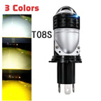 T08/T08S-Đèn Pha LED  H4  Công Xuất 35w ánh sáng 3 màu vàng, vàng nắng, trắng thay đổi màu qua từng lần bật, tắt.  Lắp Ô tô, Xe M