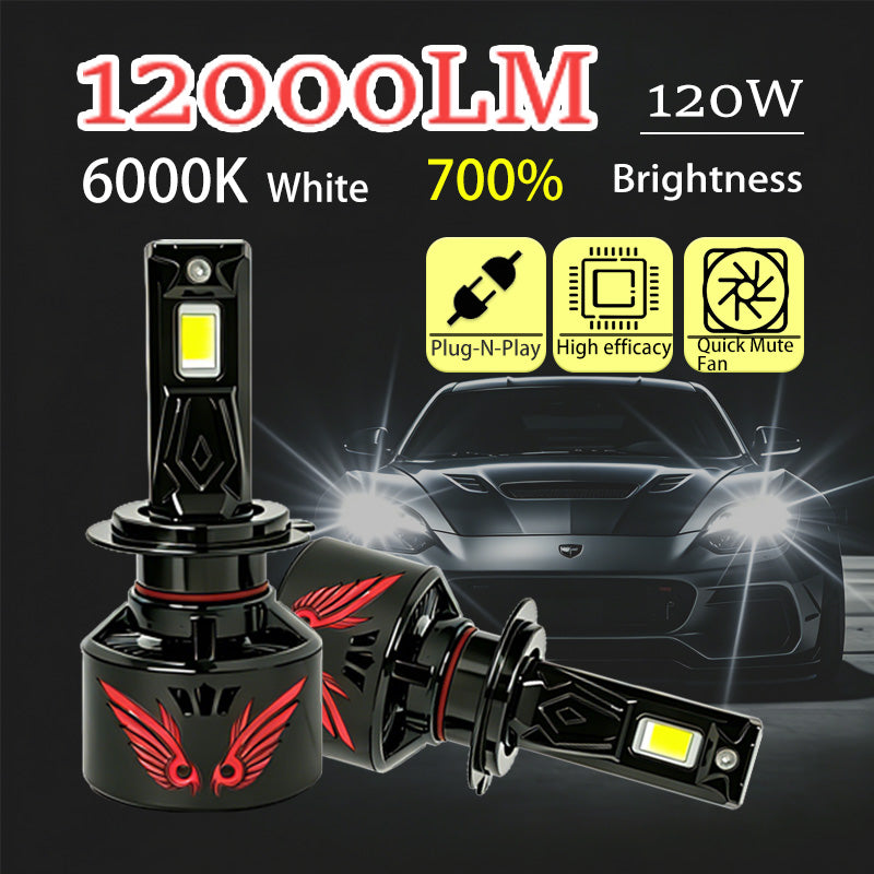 R20-Автомобильная LED фара H4/H7/H1 120w Супер прочная Ударопрочная Подходит для Toyota Honda Hyundai