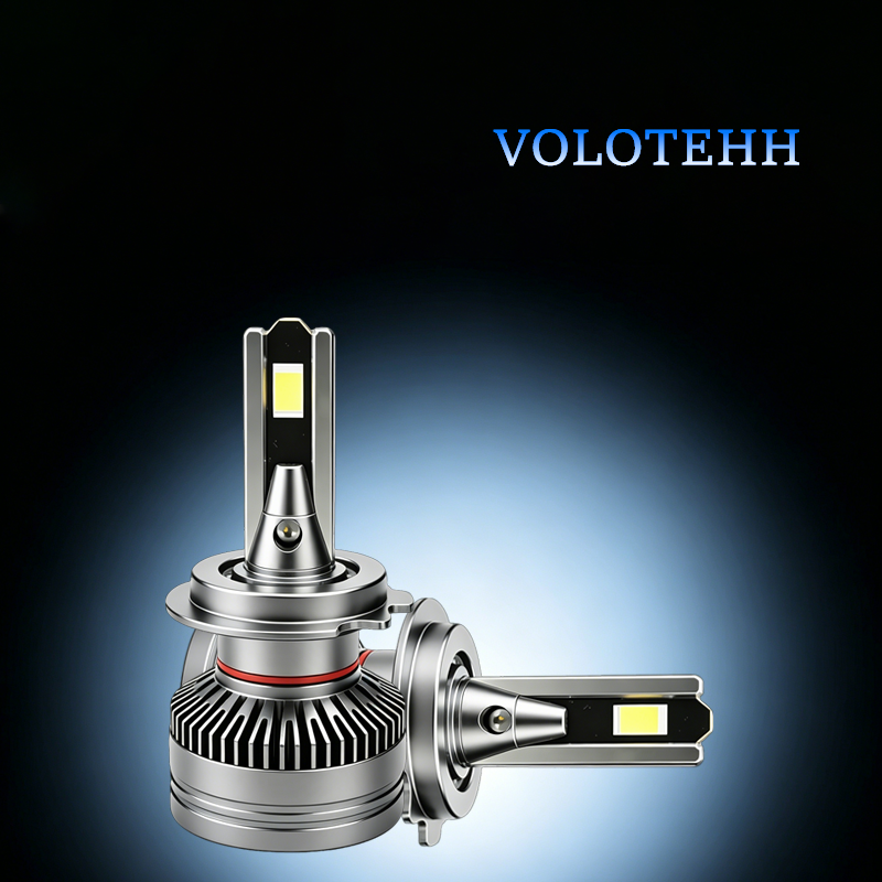 HI H7 H4 Đèn LED công suất cao 6000LM 6000K Rõ ràng na Đèn pha Cài đặt dễ dàng mà không cần công cụ, ánh sáng mạnh tập trung chiếu xạ siêu rõ ràng, phạm vi siêu xa hơn 200 mét, công nghệ dẫn nhiệt