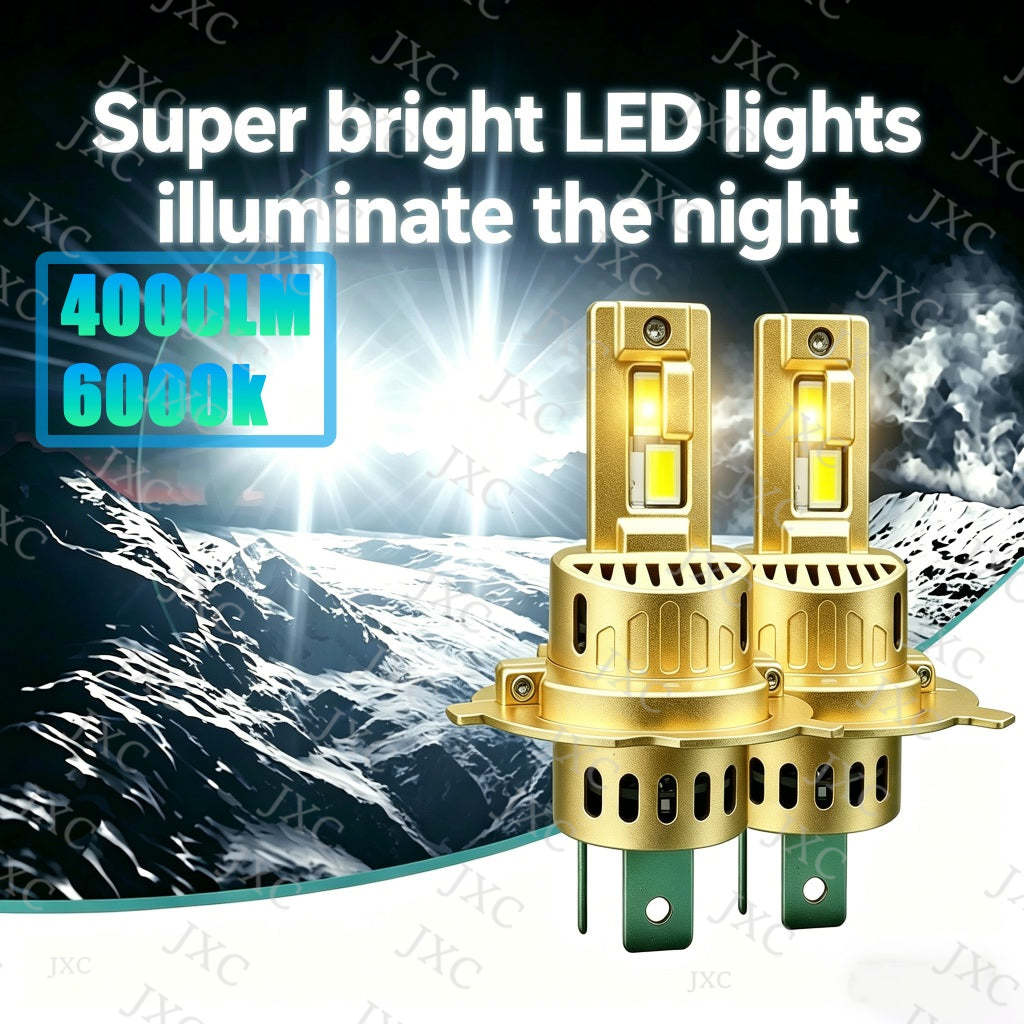 Đèn Pha Ô Tô LED Siêu Sáng  Cao Cấp Chống Nước  Phù Hợp H4 H7 Ô Tô Xe Máy (Toyota、Honda、Vinfast…)