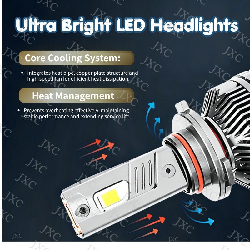 H4 LED Headlight for Car H4 led Bulb180W 18000LM 2Pcs Long Lifespan White Easy Instal