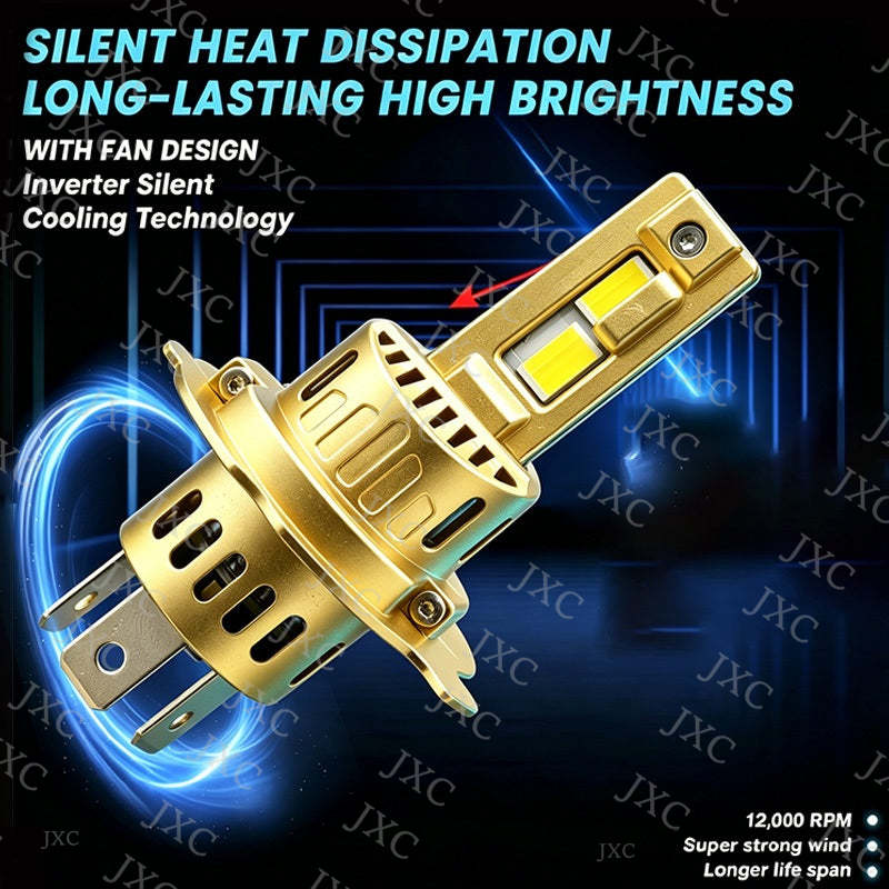 Đèn Pha Ô Tô LED Siêu Sáng  Cao Cấp Chống Nước  Phù Hợp H4 H7 Ô Tô Xe Máy (Toyota、Honda、Vinfast…)