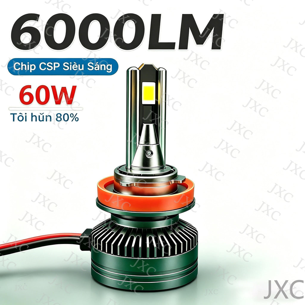 HI H7 H4 Đèn LED công suất cao 6000LM 6000K Rõ ràng na Đèn pha Cài đặt dễ dàng mà không cần công cụ, ánh sáng mạnh tập trung chiếu xạ siêu rõ ràng, phạm vi siêu xa hơn 200 mét, công nghệ dẫn nhiệt