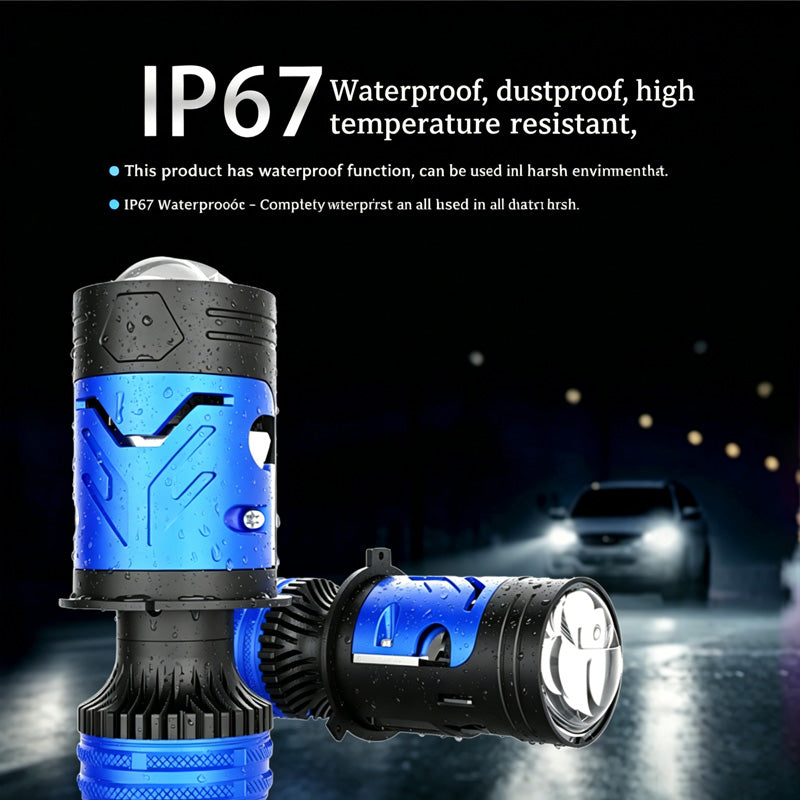 YH76 Ống Kính Laser H4 Bên Ngoài 85W/105W Ánh Sáng 80W, Chùm Cao 100W, 12-24VTuổi Thọ Siêu Dài, Cài Đặt Không Phá Hủy