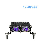 -V79 Series Đèn Lưới LED 2 Bóng Cho Ô Tô – Đèn Flash Vàng & Trắng + RGB Trên Dưới, Công Suất 60W, 6000LM, 3500-6000K, Điện Áp 12-48V