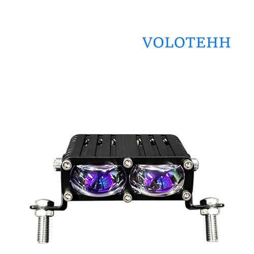 -V79 Series Đèn Lưới LED 2 Bóng Cho Ô Tô – Đèn Flash Vàng & Trắng + RGB Trên Dưới, Công Suất 60W, 6000LM, 3500-6000K, Điện Áp 12-48V