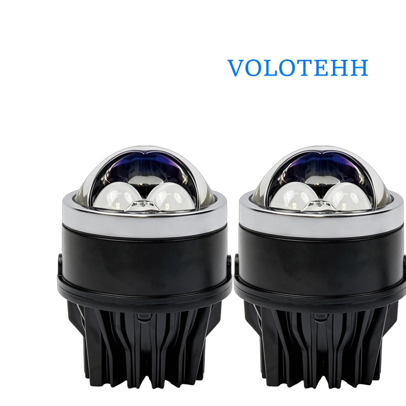 WD-03C/04C Series + Đèn LED Trung Võng Ô Tô + Đèn Sương Mù Bi Cầu 3 Inch Chiếu Thẳng Kép + Đơn Màu / 3 Màu, H70W/L60W, 8200LM, 9-16V, Bảo Hành 18 Tháng