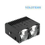 D200 Series Double-Eye LED Grille Light Car Front Grille Driving Lamp 45W/55W High Power 6000K 9-30V