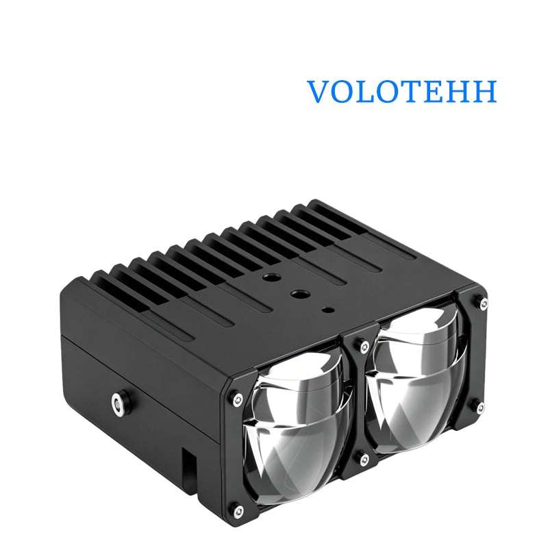 D200 Series Double-Eye LED Grille Light Car Front Grille Driving Lamp 45W/55W High Power 6000K 9-30V