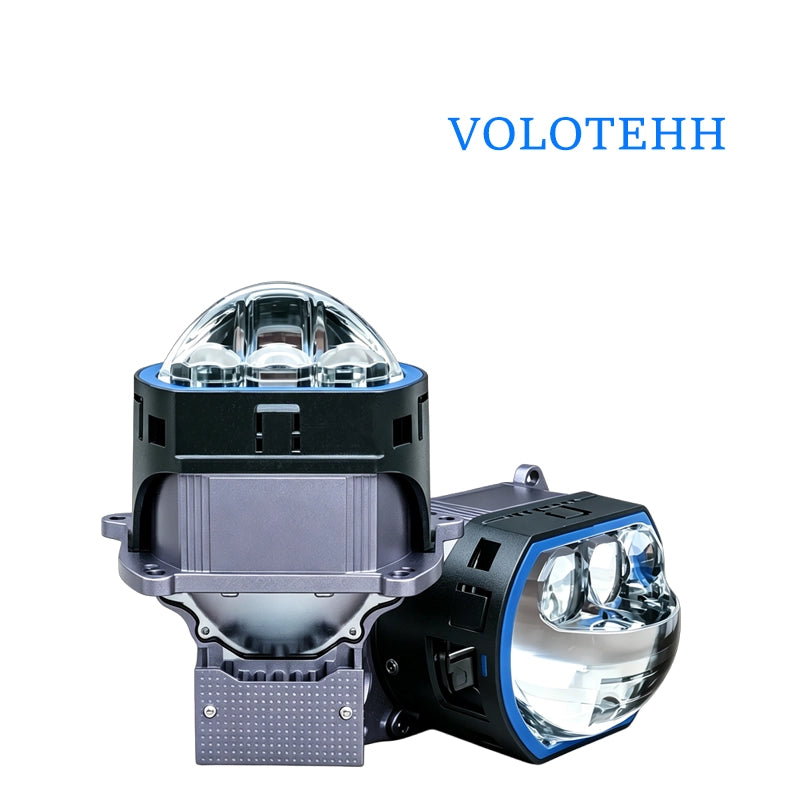 H1-4 Series 3.0 Inch Triple Direct Bi-LED Projector Lens Square Dual Beam Headlight Lens OSRAM LEDs 4300K/6500K