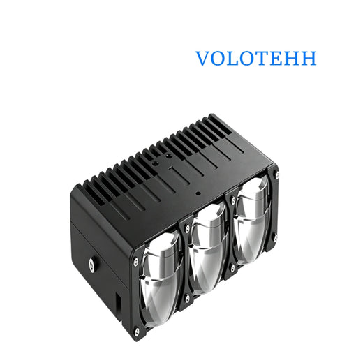 D300 Đèn LED Lưới Xe Hơi 3 Mắt – Đèn Chiếu Sáng Mặt Ca-lăng 60W/70W, 6000K, Công Suất Cao
