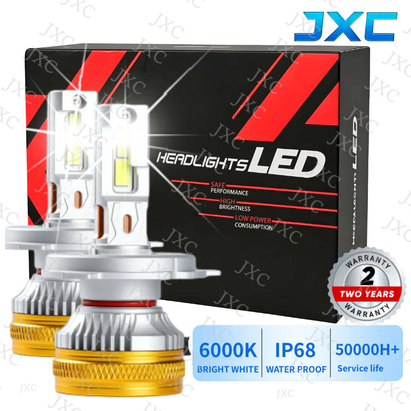 R18-2PCS Đèn pha ô tô LED Bóng Đèn Cos / Đèn Pha LED Xe hơi 60000lm H4/H7/H1 Siêu sáng Chuyên Ô Tô Xe Máy