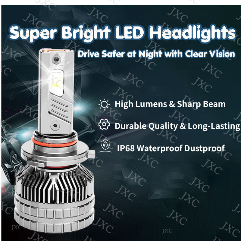 H4 LED Headlight for Car H4 led Bulb180W 18000LM 2Pcs Long Lifespan White Easy Instal