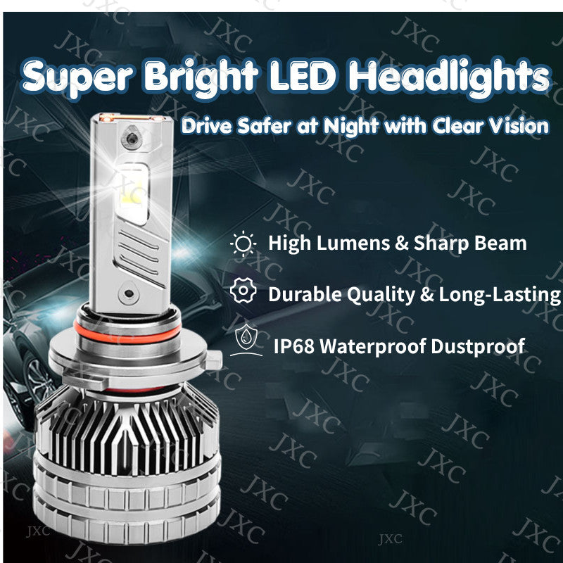 H4 LED Headlight for Car H4 led Bulb180W 18000LM 2Pcs Long Lifespan White Easy Instal