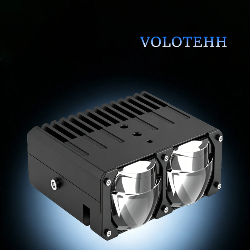 D200 Series Double-Eye LED Grille Light Car Front Grille Driving Lamp 45W/55W High Power 6000K 9-30V