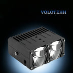 D200 Series Double-Eye LED Grille Light Car Front Grille Driving Lamp 45W/55W High Power 6000K 9-30V