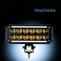 V105 Series Đèn Lưới LED 12 Viên Hai Hàng Cho Ô Tô – Đèn Flash Vàng & Trắng + RGB Trên Dưới, Công Suất 100W, 10000LM, 3500-6000K, Điện Áp 12-48V