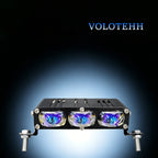 V80 Series Đèn Lưới LED 3 Bóng Cho Ô Tô – Đèn Flash Vàng & Trắng + RGB Trên Dưới, Công Suất 80W, 6000LM, 3500-6000K, Điện Áp 12-48V