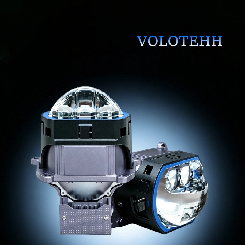 H1-4 Series 3.0 Inch Triple Direct Bi-LED Projector Lens Square Dual Beam Headlight Lens OSRAM LEDs 4300K/6500K