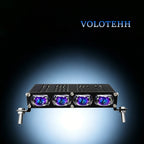 V81 Series Đèn Lưới LED 4 Bóng Cho Ô Tô – Đèn Flash Vàng & Trắng + RGB Trên Dưới, Công Suất 100W, 6000LM, 3500-6000K, Điện Áp 12-48V