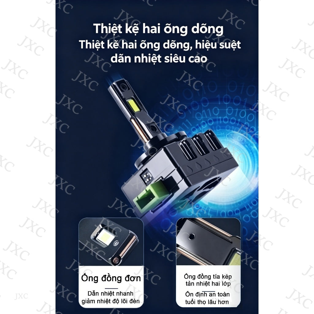 D-2PCS Car HID To LED Headlight Bulb  For Car LED Headlight Bulbs Plug And Play Canbus Error Free 6500K White D1 D2 D2 D3 D4 D4 D5 D8