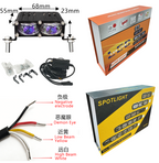 -V79 Series Đèn Lưới LED 2 Bóng Cho Ô Tô – Đèn Flash Vàng & Trắng + RGB Trên Dưới, Công Suất 60W, 6000LM, 3500-6000K, Điện Áp 12-48V