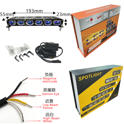 JP-V92 Series Đèn Lưới LED 6 Bóng Cho Ô Tô – Đèn Flash Vàng & Trắng + RGB Trên Dưới, Công Suất 140W, 6000LM, 3500-6000K, Điện Áp 12-48V
