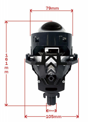 RD03- Series + Đèn LED Ô Tô + Lens 3 Inch Double Cup Dual Beam Không Chiếu Thẳng, Cos/Pha 58W/66W, 5800K, 6200-7200LM, 12V, Bảo Hành 18 Tháng