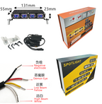 V81 Series Đèn Lưới LED 4 Bóng Cho Ô Tô – Đèn Flash Vàng & Trắng + RGB Trên Dưới, Công Suất 100W, 6000LM, 3500-6000K, Điện Áp 12-48V