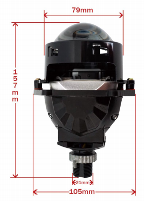 JC-01 Series + Đèn LED Ô Tô + Lens 3 Inch Double Cup Không Chiếu Thẳng, Cos/Pha 50W/60W, 5800K, 6000LM, 12V, Bảo Hành 18 Tháng